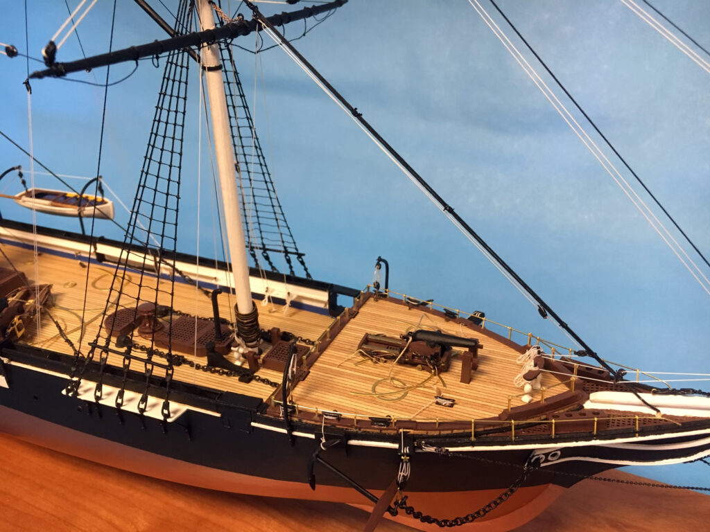 Model of USS Kearsarge, Bow