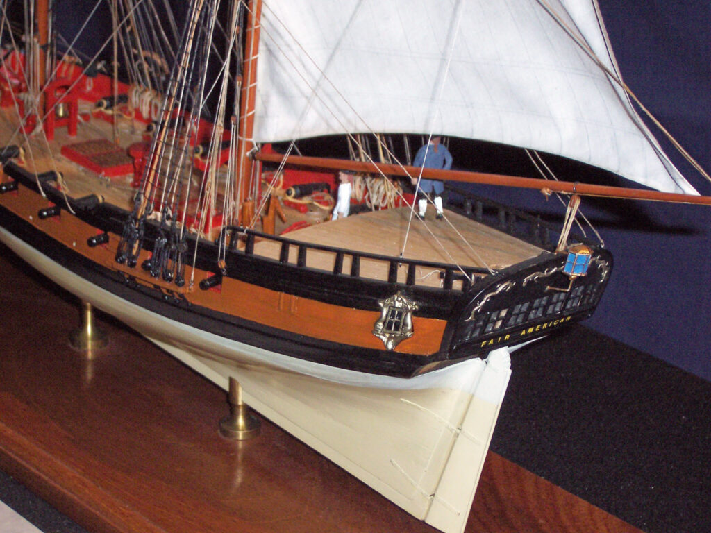Model of privateer Fair American - Quarterdeck