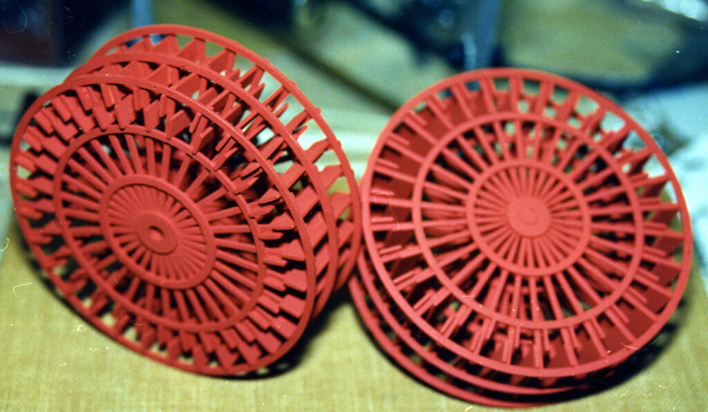 Model of the confederate side-wheel gunboat Patrick Henry - paddle wheels before installation