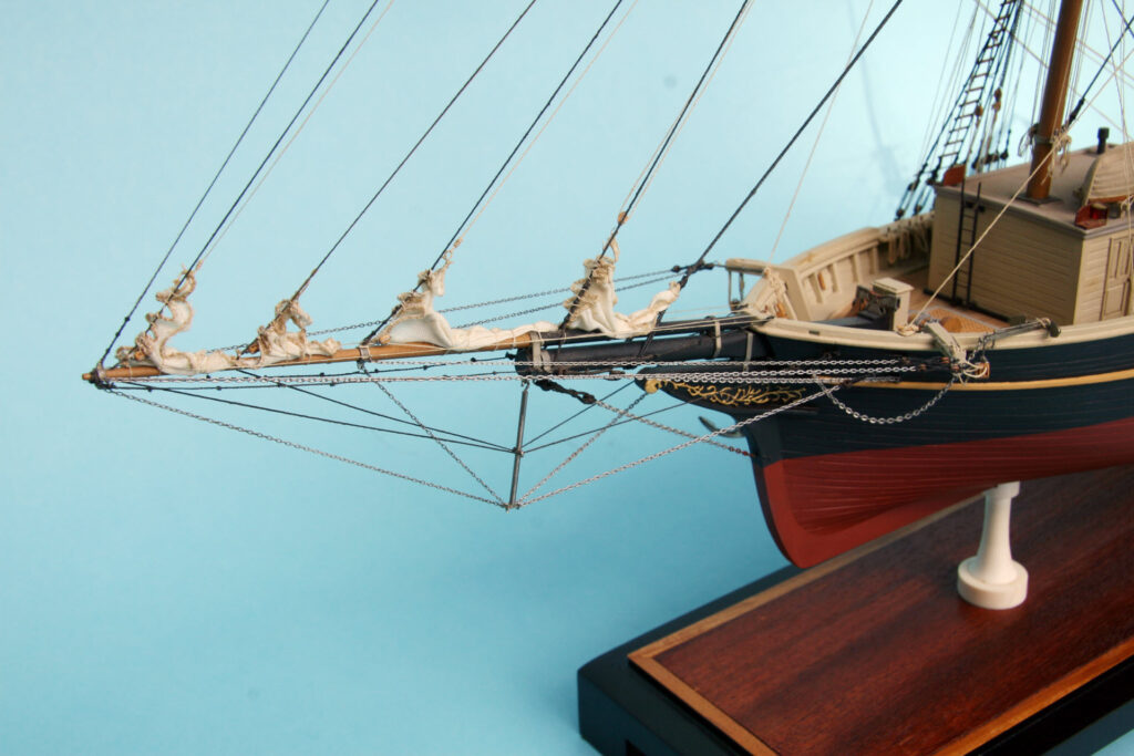 Model of sailing ship Latimer - bowsprit