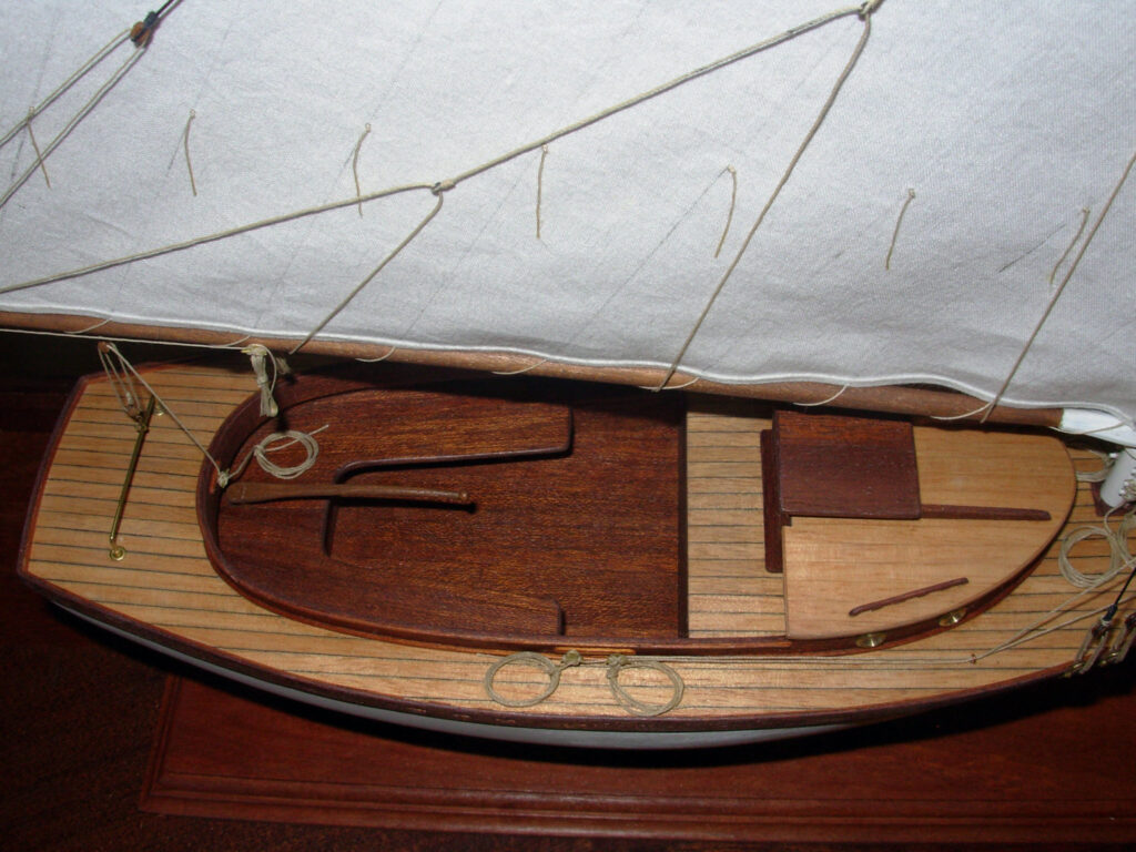 Model of Friendship Sloop - view from above