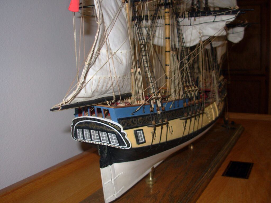 Model of French Sloop-of-War 'Tonnant' - Starboard quarter