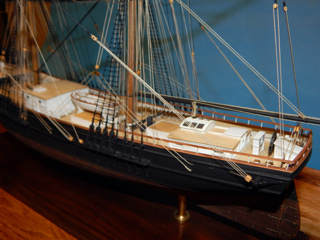 Model of the merchant Brig Volante - Afterdeck