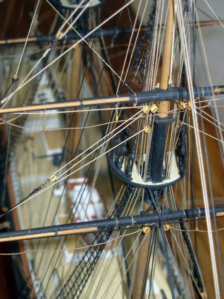 Model of the merchant Brig Volante - Foretop