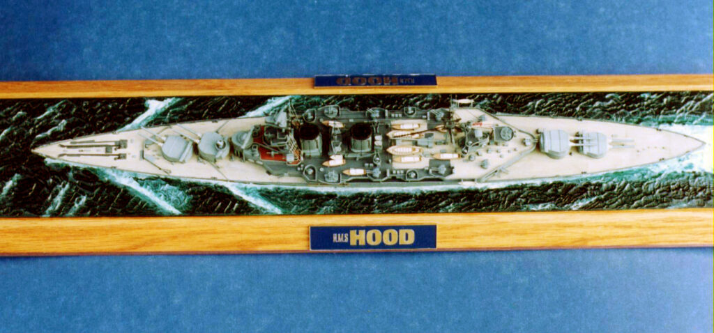 Model of HMS Hood - overhead