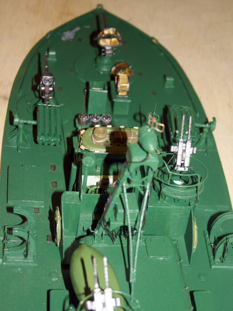 Model of late ELCO 80ft PT Boat - Helm