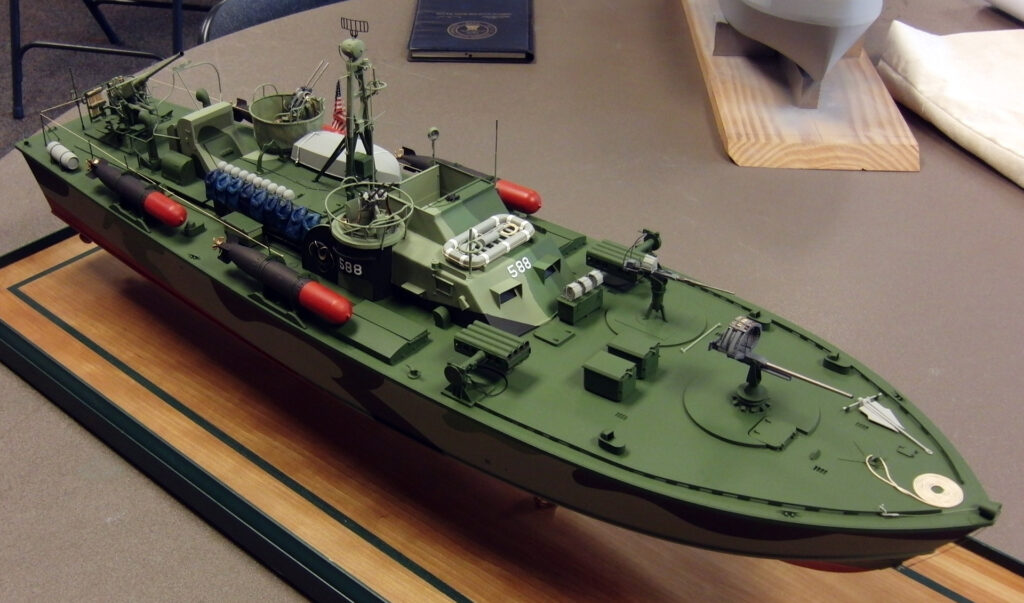 Model of PT588 - high view from starboard bow