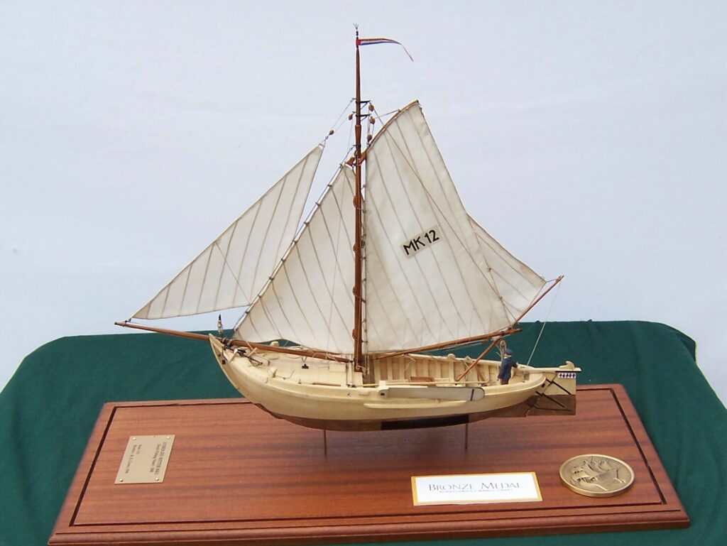 Model of a Dutch botter - view from port