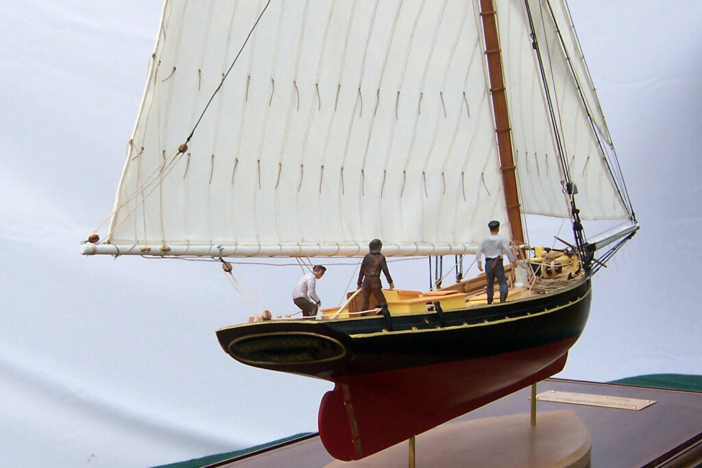 Model of Emma C. Berry - View from starboard quarter