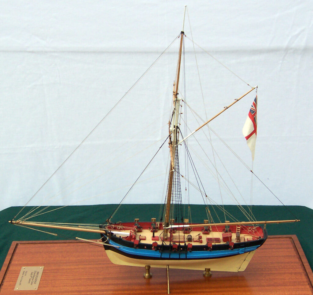 Model of HMS Diligence (1795) - Port side