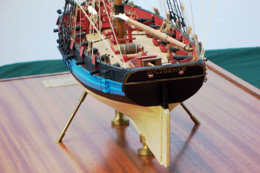 Model of HMS Diligence (1795) - Stern