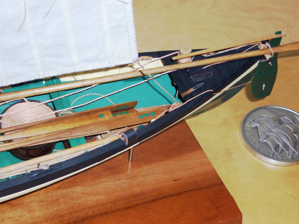 Model of Deleno Whaleboat - zoom on stern