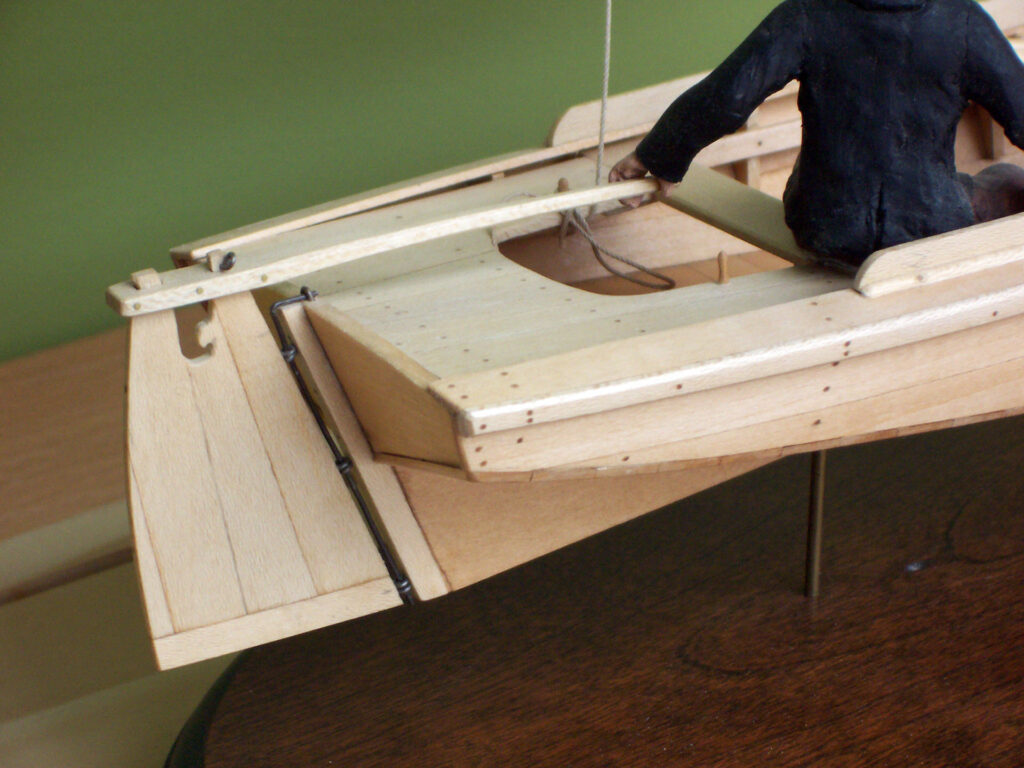 Model of a crabbing skiff - rudder