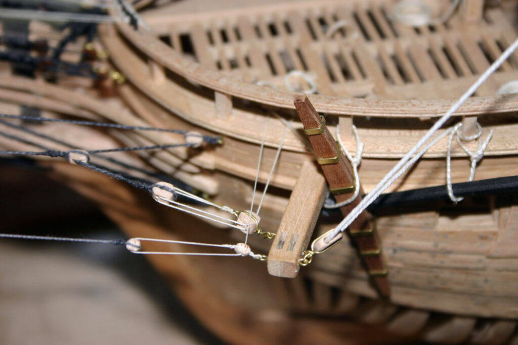 Model of the sloop of war Vandalia - Cathead