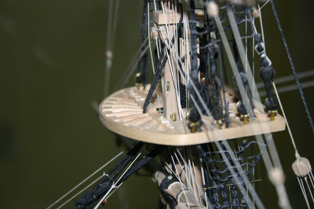 Model of the sloop of war Vandalia - Foretop