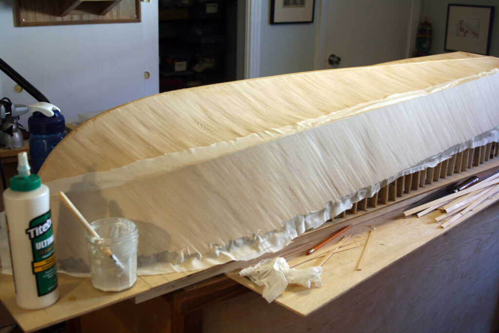 Model of PT 277 - Cotton cloth between layers of planking