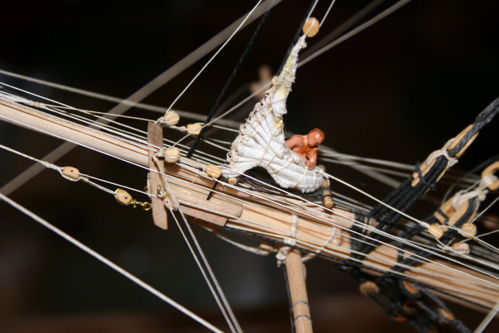 Model of Continental Frigate Raleigh - Furling jib