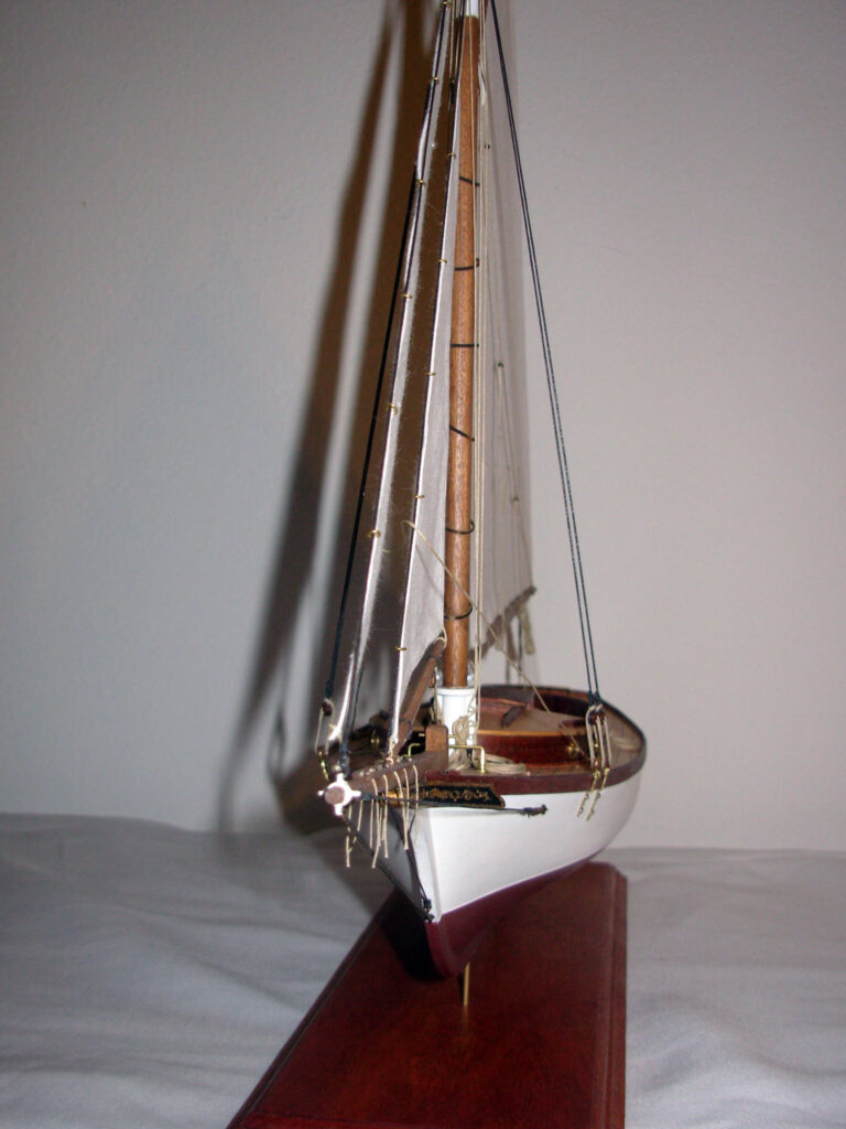 Model of Friendship Sloop - Bow, looking aft