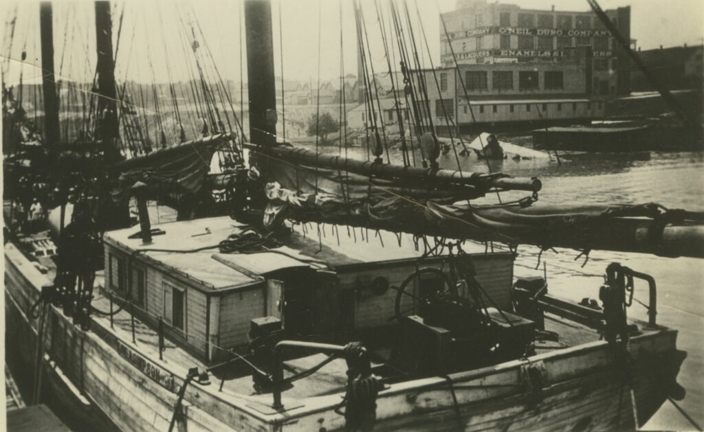 Great Lakes schooner Lucia A. Simpson - afterdeck