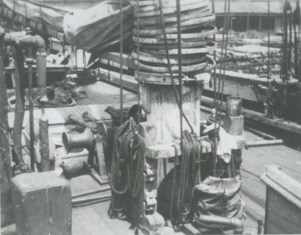 Great Lakes schooner Lucia A. Simpson - base of mast