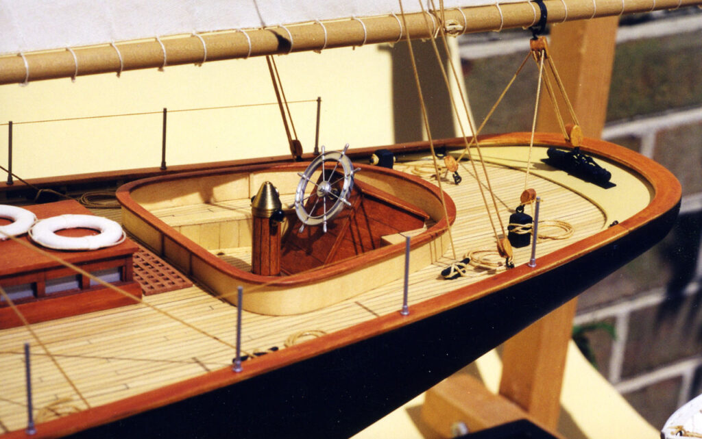 Model of pilot schooner Virginia - cockpit