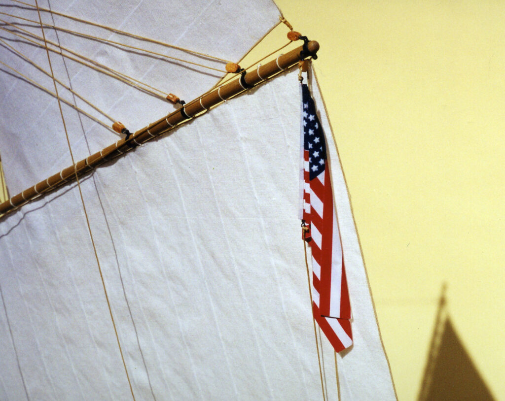 Model of pilot schooner Virginia - flag